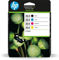 HP Inktcartridge 364 Origineel Combipack Zwart, Cyaan, Magenta, Geel N9J73AE Inkt