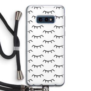 Wimpers: Samsung Galaxy S10e Transparant Hoesje met koord