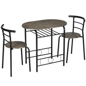 Bistroset 3 delig - Eettafel met stoelen - Keukentafel - 80 cm x 53 cm x 74,5 cm