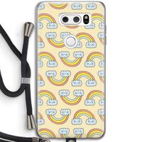 Regenboog: LG V30 Transparant Hoesje met koord