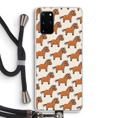 Pony: Samsung Galaxy S20 Plus Transparant Hoesje met koord