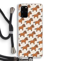 Pony: Samsung Galaxy S20 Plus Transparant Hoesje met koord