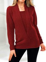 Casual Plain Warm Sweater - thumbnail