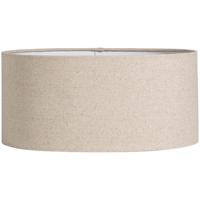 Leen Bakker - Lampenkap Luna Ovaal Naturel - 28,5x38x17,5 Cm - Katoen - Crème#Wit