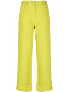 Stella McCartney pantalon droit à taille haute - Vert