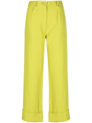 Stella McCartney pantalon droit à taille haute - Vert