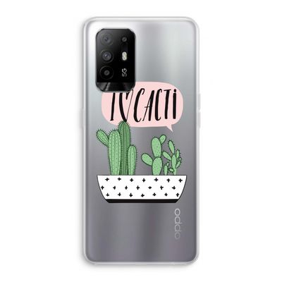 I love cacti: Oppo A94 5G Transparant Hoesje