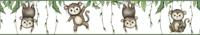 Noordwand Kids Walls Behangrand met aapjes - 45854