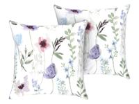 LIVARNO home 2 kussenhoezen 60 x 50 cm (Bloemen/wit)