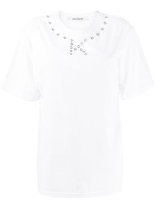 Kimhekim t-shirt à détails de perforations - Blanc