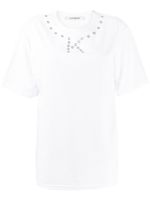 Kimhekim t-shirt à détails de perforations - Blanc