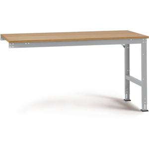 Manuflex AU6075.9006 Werk aanschuiftafel universele standaard met multiplex plaat, bxdxh = 1500 x 1200 x 760-870 mm Aluminium-zilver