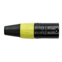 DAP XLR plug 3p male zwart met gele tule