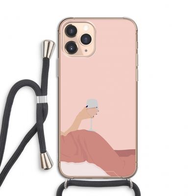 Wine: iPhone 11 Pro Transparant Hoesje met koord