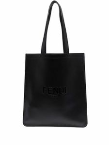 FENDI sac cabas à logo embossé - Noir