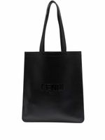 FENDI sac cabas à logo embossé - Noir