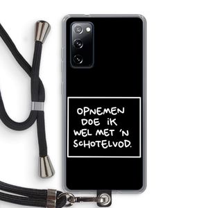 Schotelvod: Samsung Galaxy S20 FE / S20 FE 5G Transparant Hoesje met koord