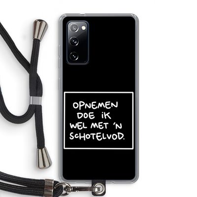 Schotelvod: Samsung Galaxy S20 FE / S20 FE 5G Transparant Hoesje met koord