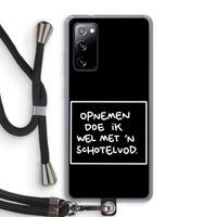 Schotelvod: Samsung Galaxy S20 FE / S20 FE 5G Transparant Hoesje met koord
