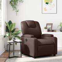 Fauteuil verstelbaar kunstleer bruin Fauteuil verstelbaar kunstleer bruin
