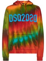 DSQUARED2 hoodie tie dye à logo inversé - Rouge - thumbnail