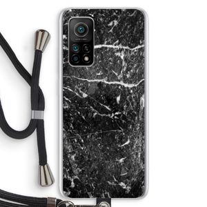 Zwart marmer: Xiaomi Mi 10T 5G Transparant Hoesje met koord