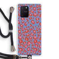 Leopard blue: Samsung Galaxy Note 10 Lite Transparant Hoesje met koord