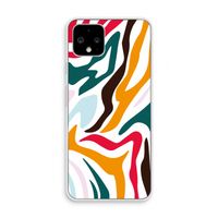 Colored Zebra: Pixel 4 Transparant Hoesje
