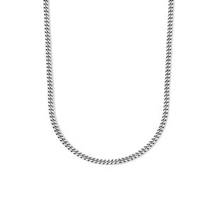 Ketting Gourmetschakel zilver oxide 4,6 mm