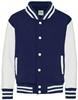 Just Cool JH043K Kids´ Varsity Jacket - Oxford Navy - 5/6 (S)