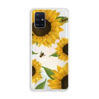 Sunflower and bees: Galaxy A51 4G Transparant Hoesje