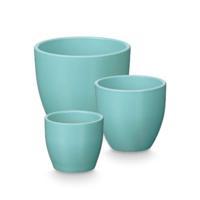 Pottenset Ibergarden Turkoois Klei Ø 14 cm Ø 22 cm Ø 17 cm 3 Onderdelen