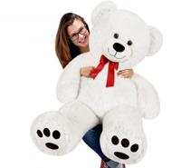 Monzana Knuffelbeer - Pluche - 120cm - Wit