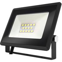 Energiezuinige LED Bouwlamp 10W - Koud Wit 6400K - Waterdicht IP65 - Zwart Aluminium