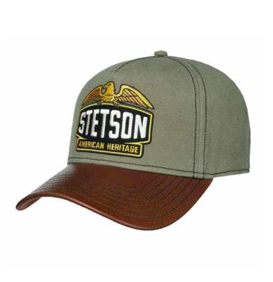 Stetson Army Pet Leer Bruin Groen
