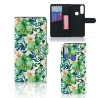 Alcatel 1S 2020 Hoesje Orchidee Groen | Portemonnee hoesje