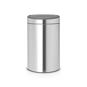 Brabantia touch bin recycle afvalemmer 23+10 liter matt steel fingerprint proof