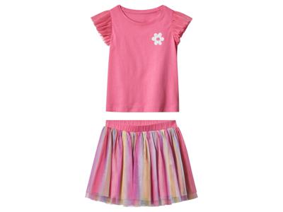 lupilu Kinder T-shirt en rok (Roze, 122/128)