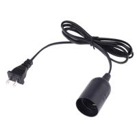 E27 Wire Cap lamp houder kroonluchter stopcontact met 1.5 m verlengkabel US plug (zwart)