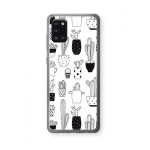 Cactusmotief: Samsung Galaxy A31 Transparant Hoesje