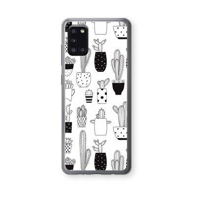 Cactusmotief: Samsung Galaxy A31 Transparant Hoesje