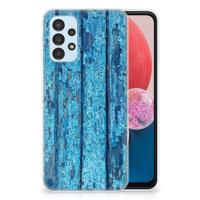 Samsung Galaxy A13 4G | Bumper Hoesje | Wood Blue