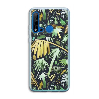 Tropical Palms Dark: Huawei P20 Lite (2019) Transparant Hoesje