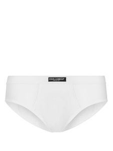 Dolce & Gabbana slip à patch logo - Blanc