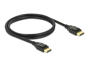 Delock 82423 DisplayPort-kabel DisplayPort Aansluitkabel DisplayPort-stekker, DisplayPort-stekker 1.00 m Zwart