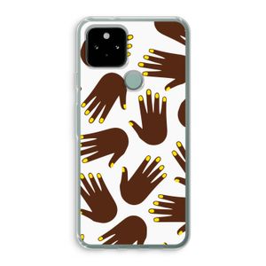 Hands dark: Google Pixel 5 Transparant Hoesje