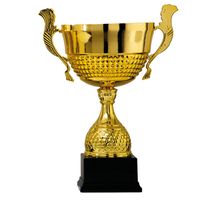 Luxe trofee/bokaal - goud - oren - kunststof - 36 x 18 cm - sportprijs   - - thumbnail