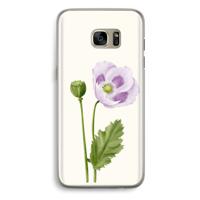 Purple poppy: Samsung Galaxy S7 Edge Transparant Hoesje