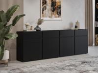 Dressoir CROSSAIR 4 deuren 4 lades zwart