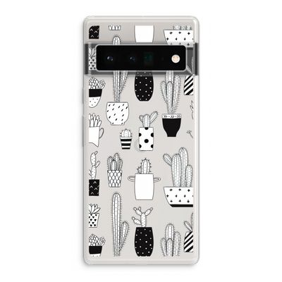 Cactusmotief: Google Pixel 6 Pro Transparant Hoesje